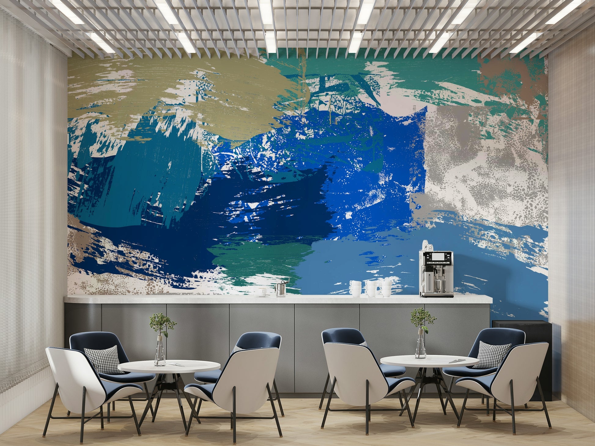 A serene subtle pattern wall mural for your decor.

