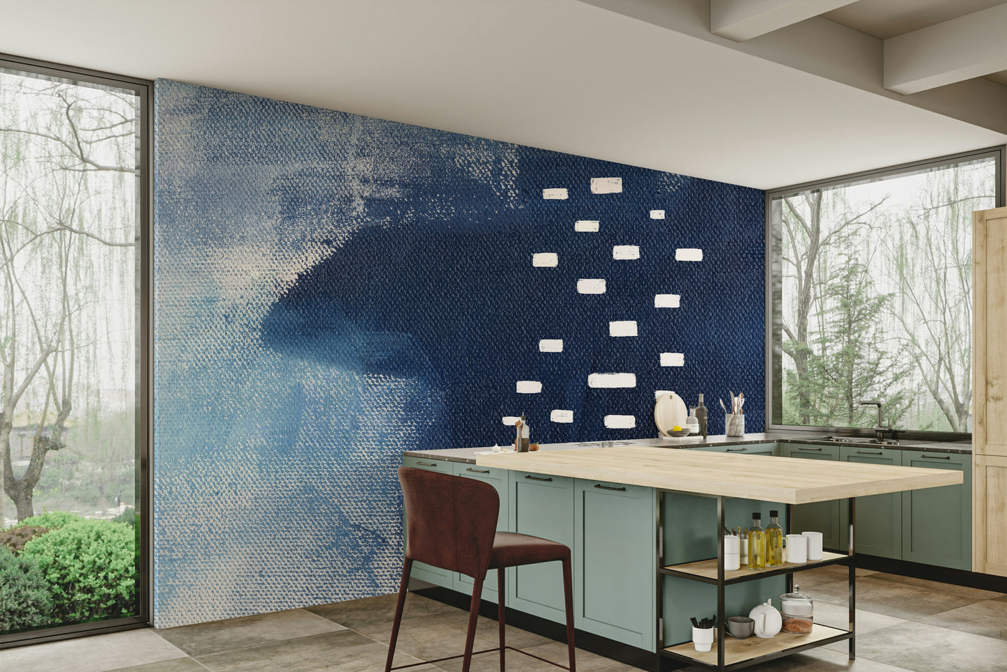 A classic abstract block wallpaper for walls.

