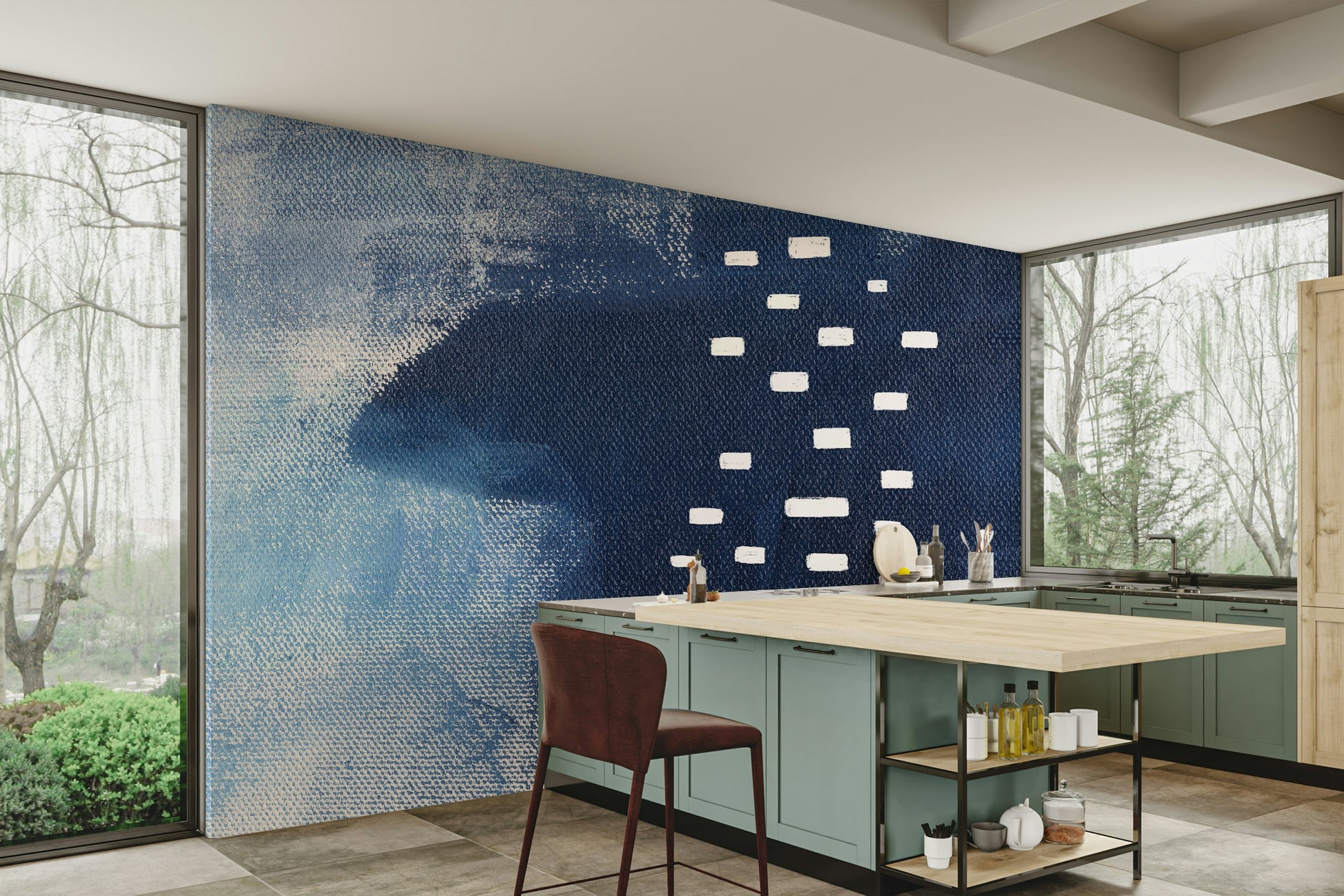 A classic abstract block wallpaper for walls.

