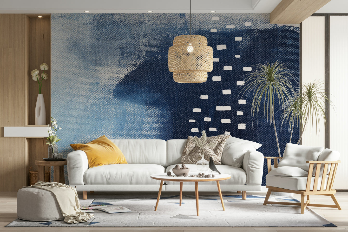 A serene abstract pattern wall mural for your decor.


