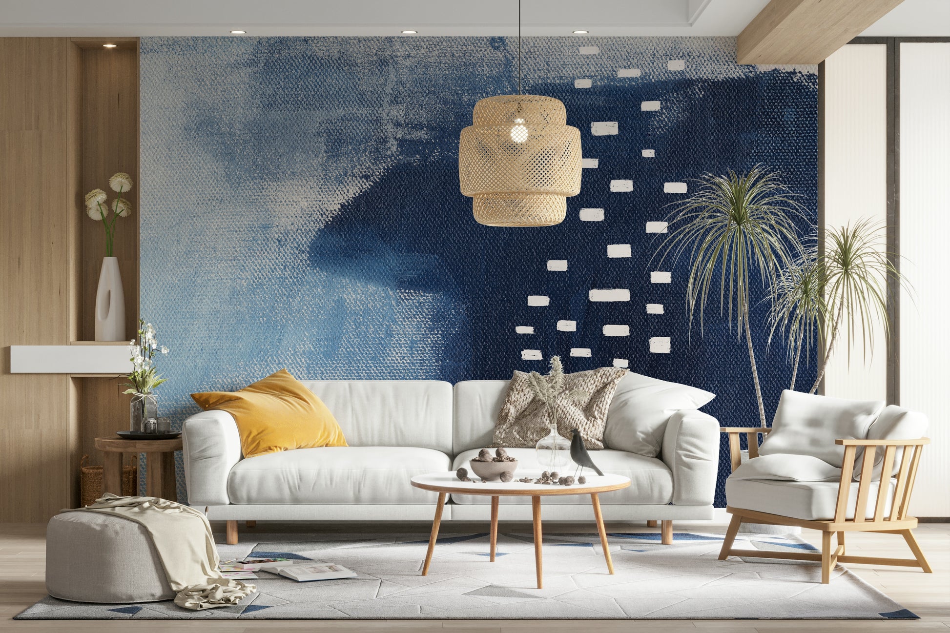 A serene abstract pattern wall mural for your decor.

