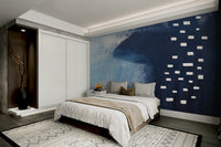 A contemplative geometric design wallpaper mural for a feature wall.

