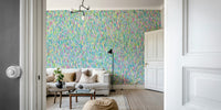 A serene fluid pattern wall mural for your decor.

