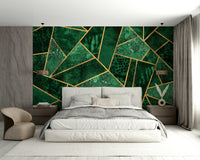 A contemplative geometric design wallpaper mural for a feature wall.


