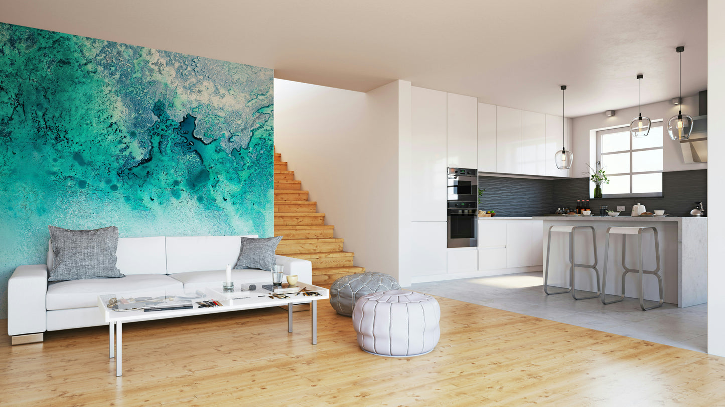 A serene subtle water texture wall mural for your decor.

