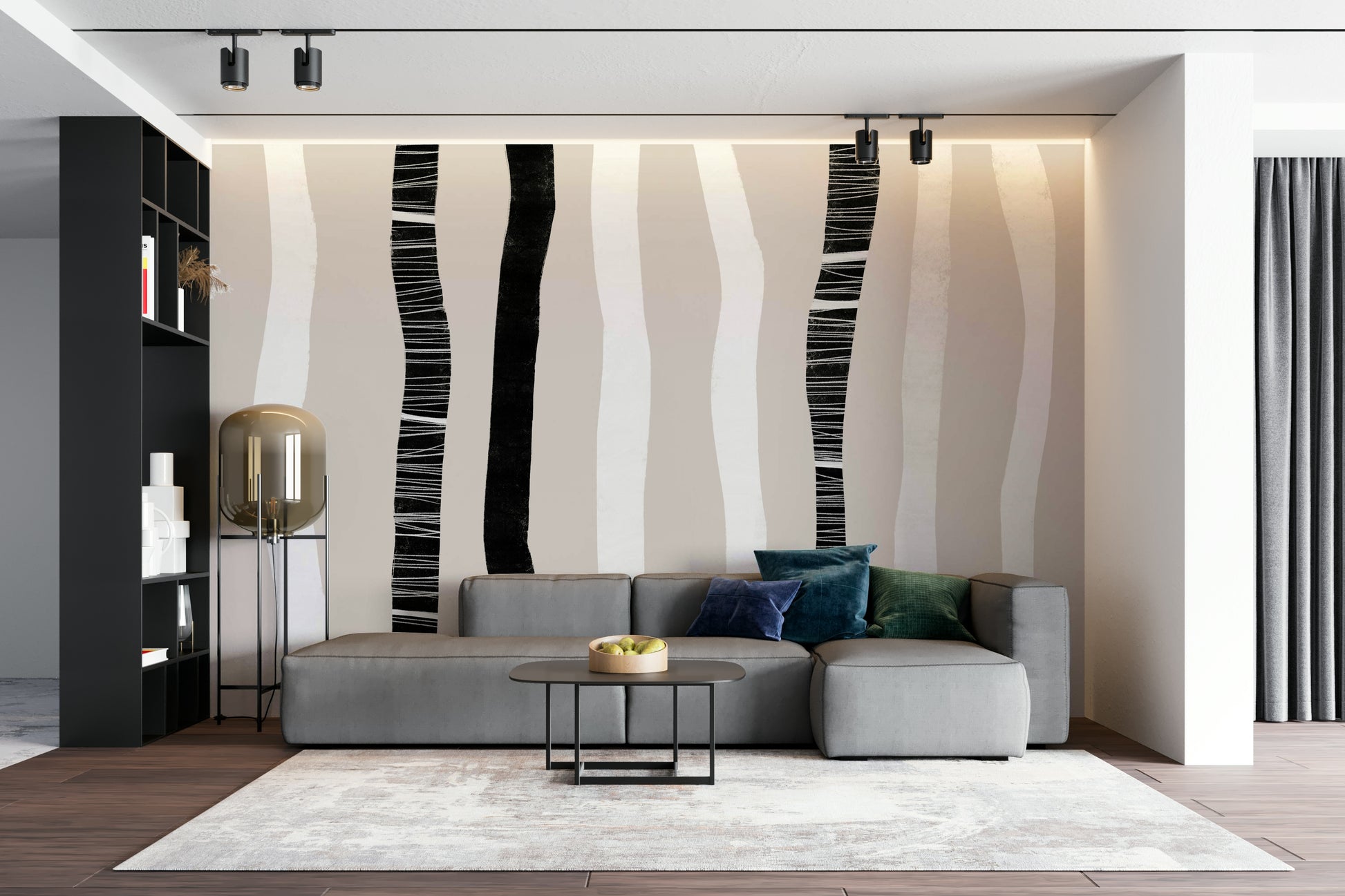 A classic birch tree wallpaper for walls.


