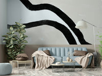 A contemplative modern design wallpaper mural for a feature wall.

