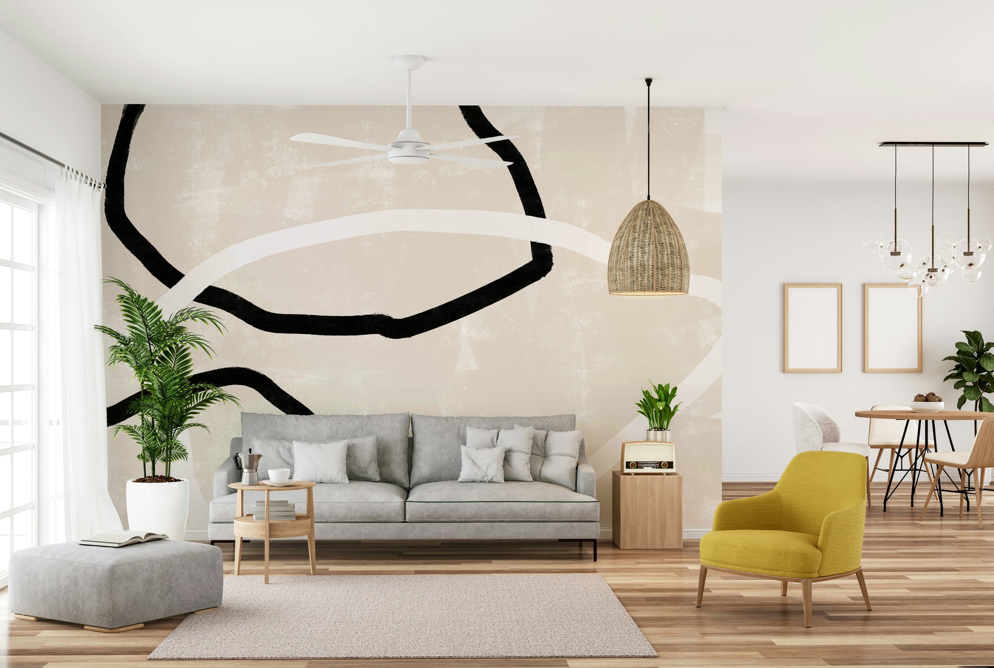 A classic abstract design wallpaper for walls.

