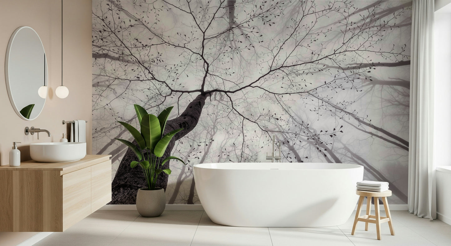 A classic forest theme wallpaper for walls.

