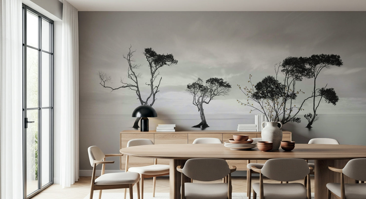 A classic forest theme wallpaper for walls.

