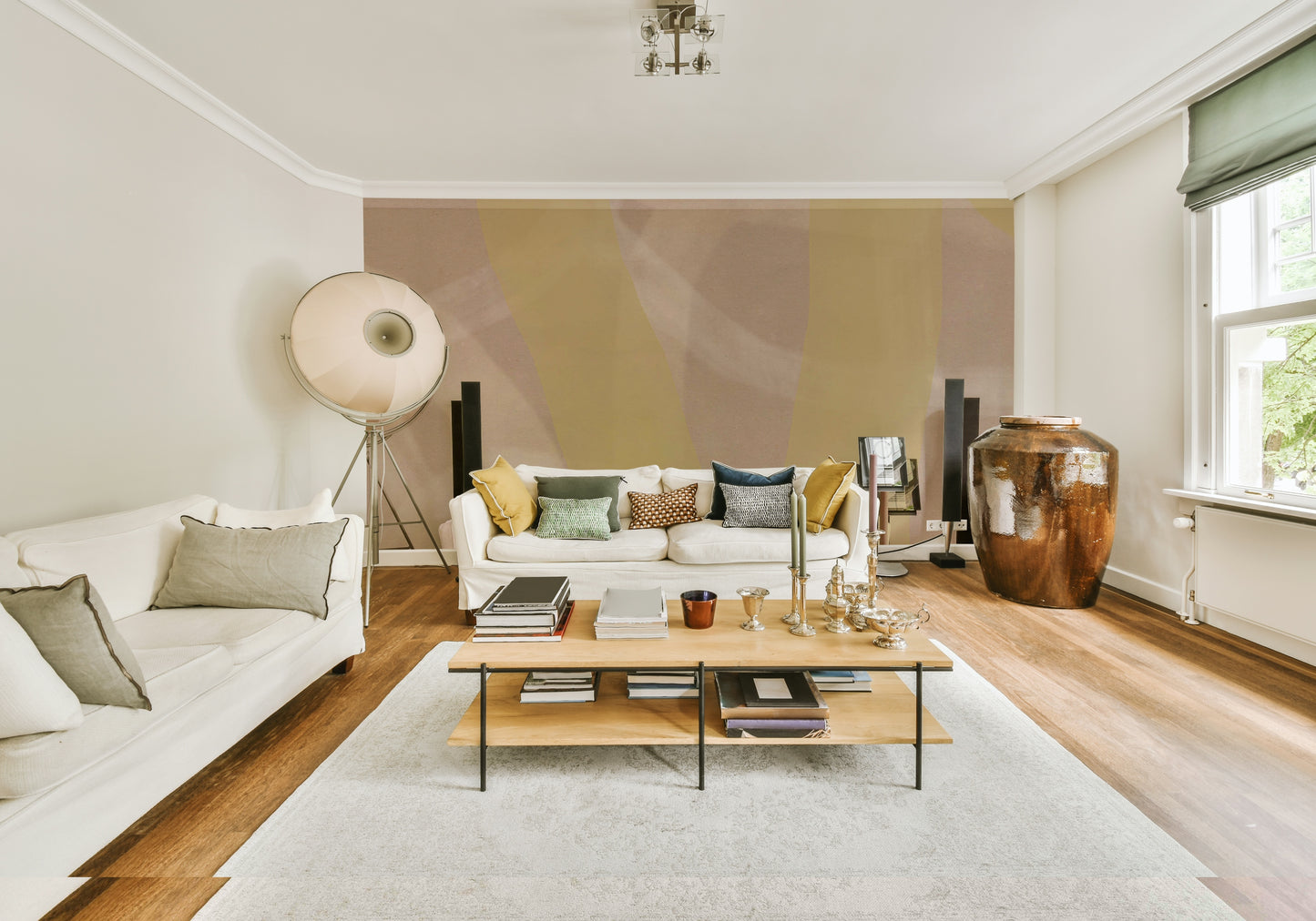 A classic abstract curve wallpaper for walls.

