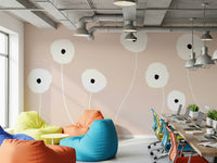 A serene subtle flower wall mural for your decor.

