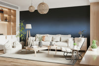 An artistic moody landscape mural on minimalist wallpaper.

