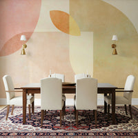 A contemplative geometric design wallpaper mural for a feature wall.


