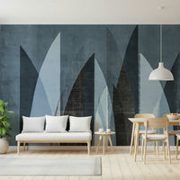 A beautiful abstract mountain wallpaper mural for a modern home.


