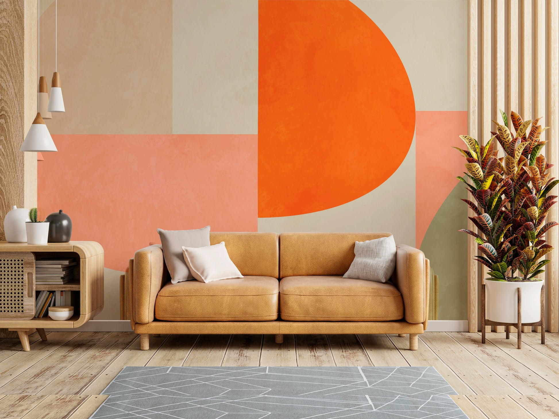 A classic abstract block wallpaper for walls.