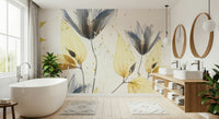 A beautiful ethereal floral wallpaper mural with soft focus.
