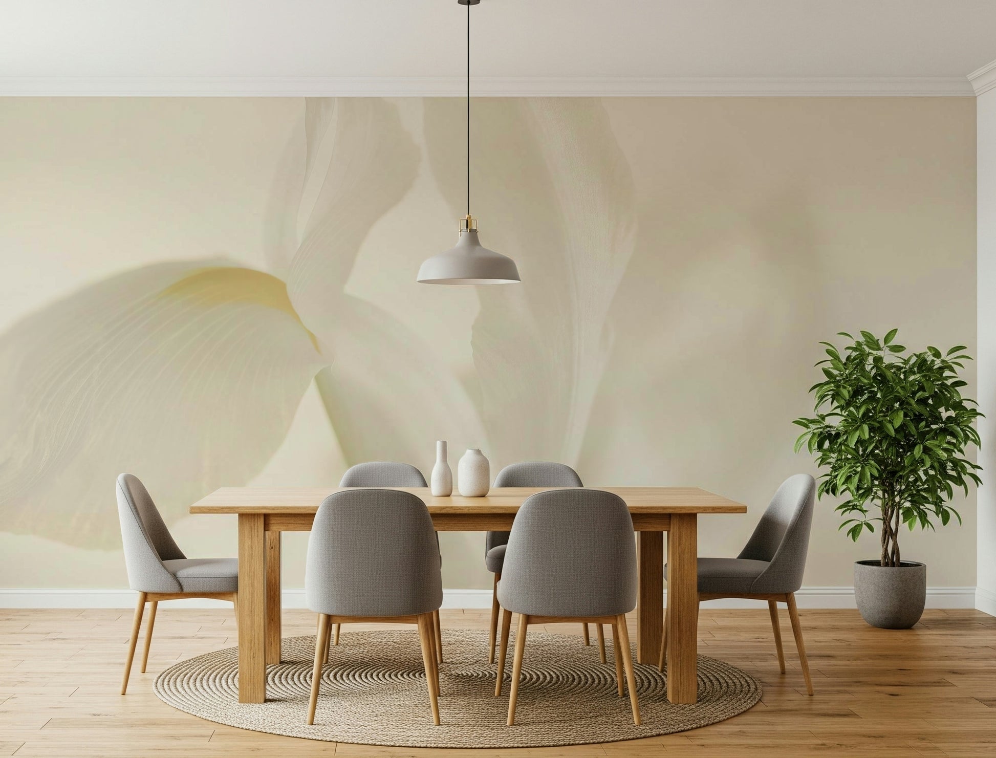An artistic nature inspired mural for home decor.