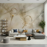 A graceful subtle texture wall mural in cool, tranquil tones.