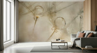 An artistic soft focus mural on minimalist wallpaper.