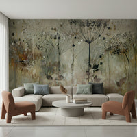 A classic soft floral wallpaper for walls.