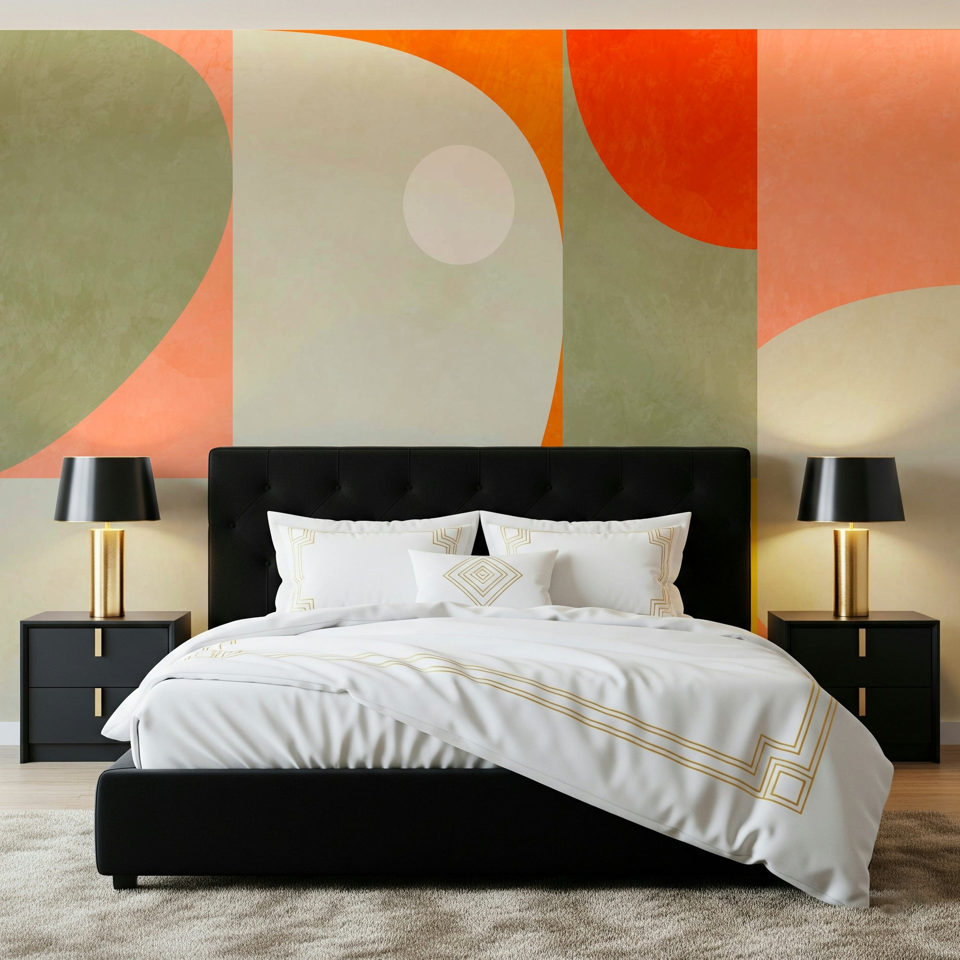 A classic abstract block wallpaper for walls.