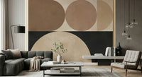 A serene subtle geometric wall mural for your decor.