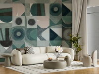 A classic abstract tile wallpaper for walls.