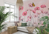 A beautiful modern art wall mural of the universe.

