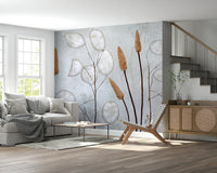 An artistic nature inspired mural for home decor.

