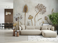 An artistic nature inspired mural for home decor.

