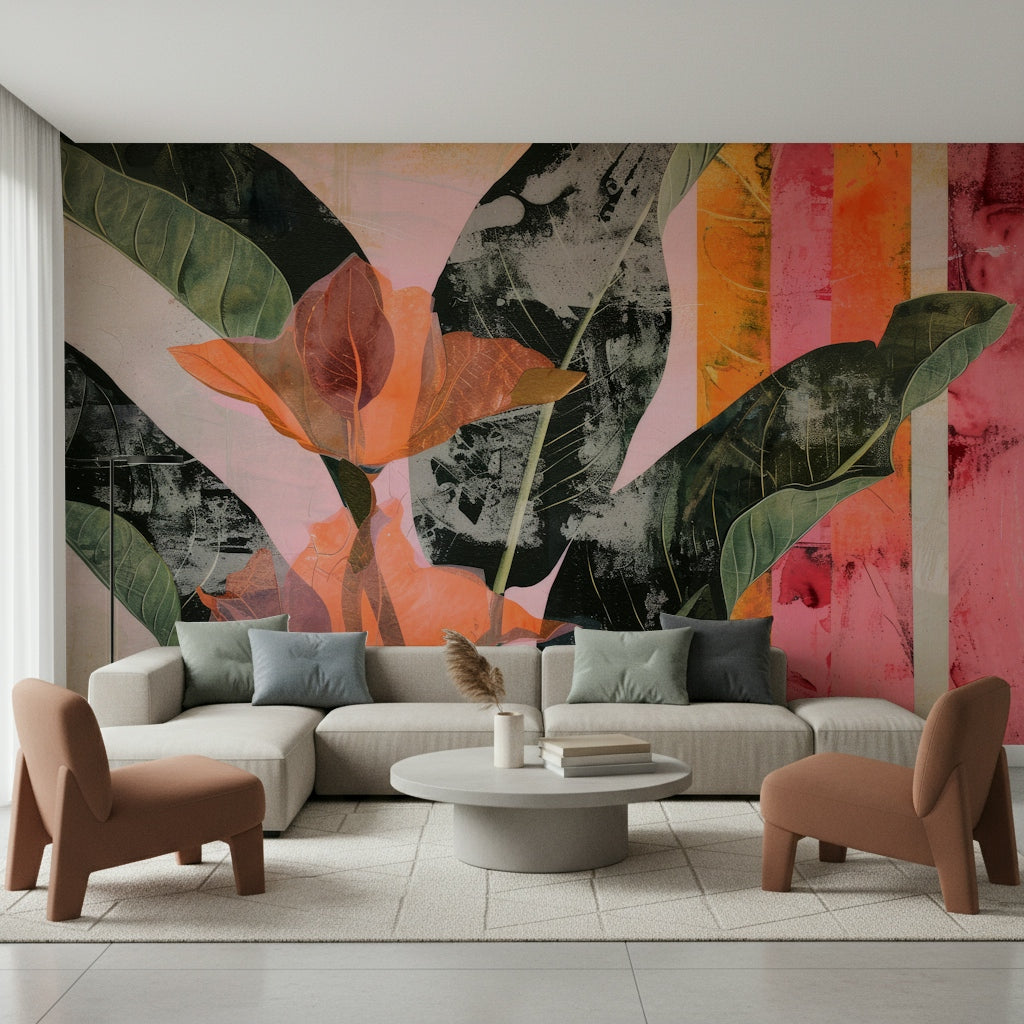 A classic botanical wallpaper for walls.