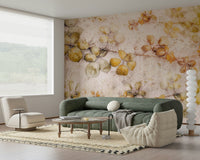 A serene subtle foliage wall mural for your decor.