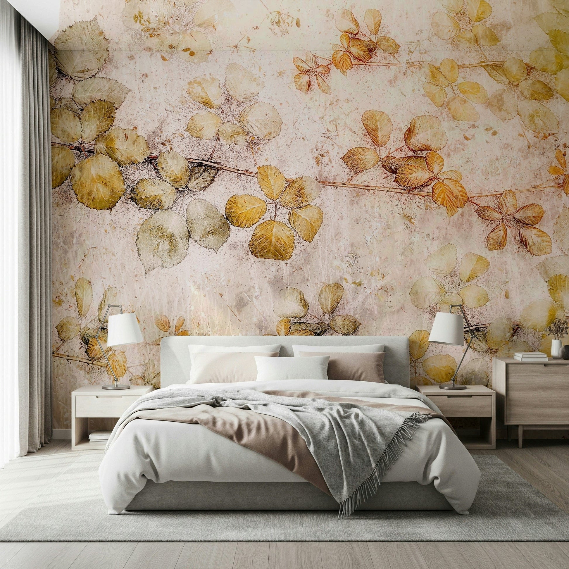 A classic botanical wallpaper for walls.