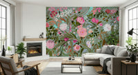 A serene subtle flower wall mural for your decor.