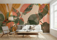 An artistic nature inspired mural for home decor.