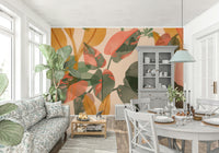 A beautiful organic foliage wallpaper mural for a modern home.