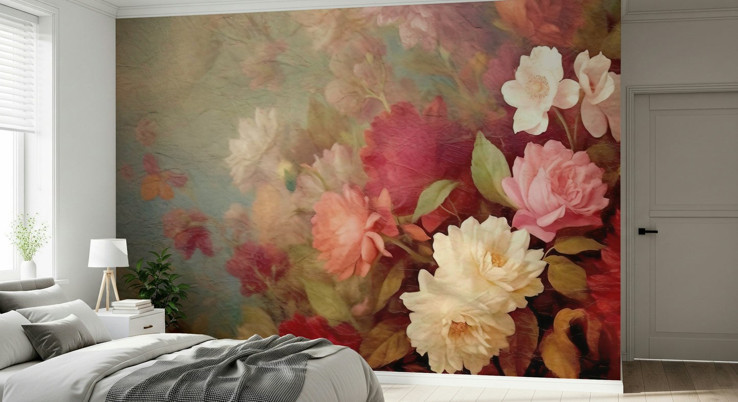 An artistic nature inspired mural for home decor.