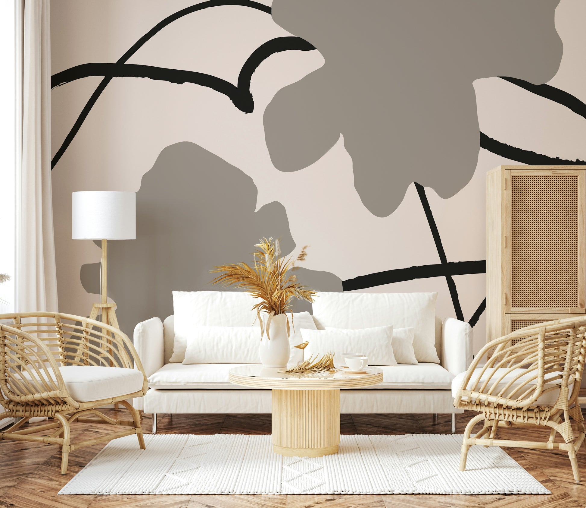 A classic abstract design wallpaper for walls.
