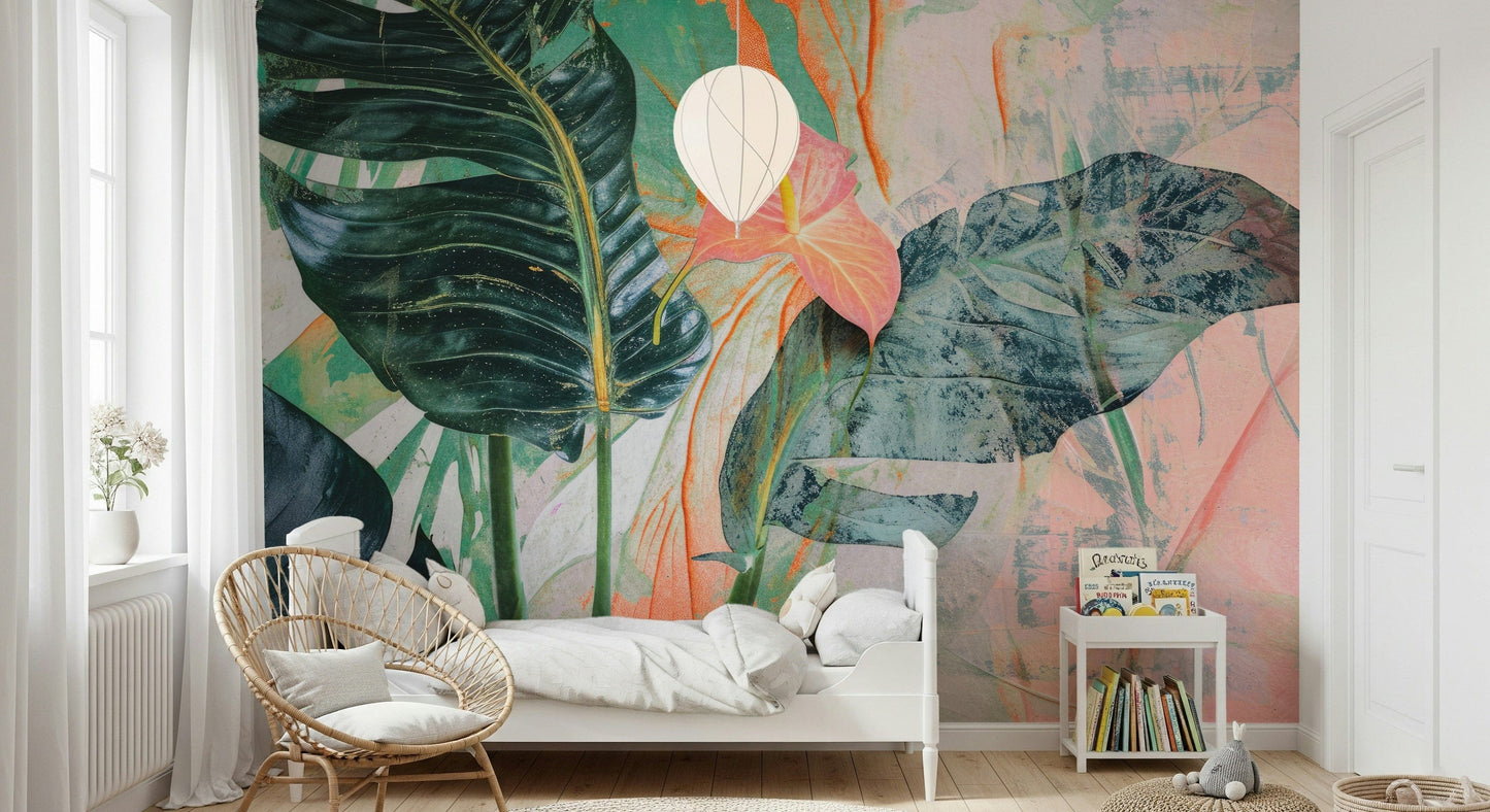 A classic floral wallpaper for walls.