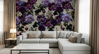 A contemplative deco pattern wallpaper mural for a feature wall.