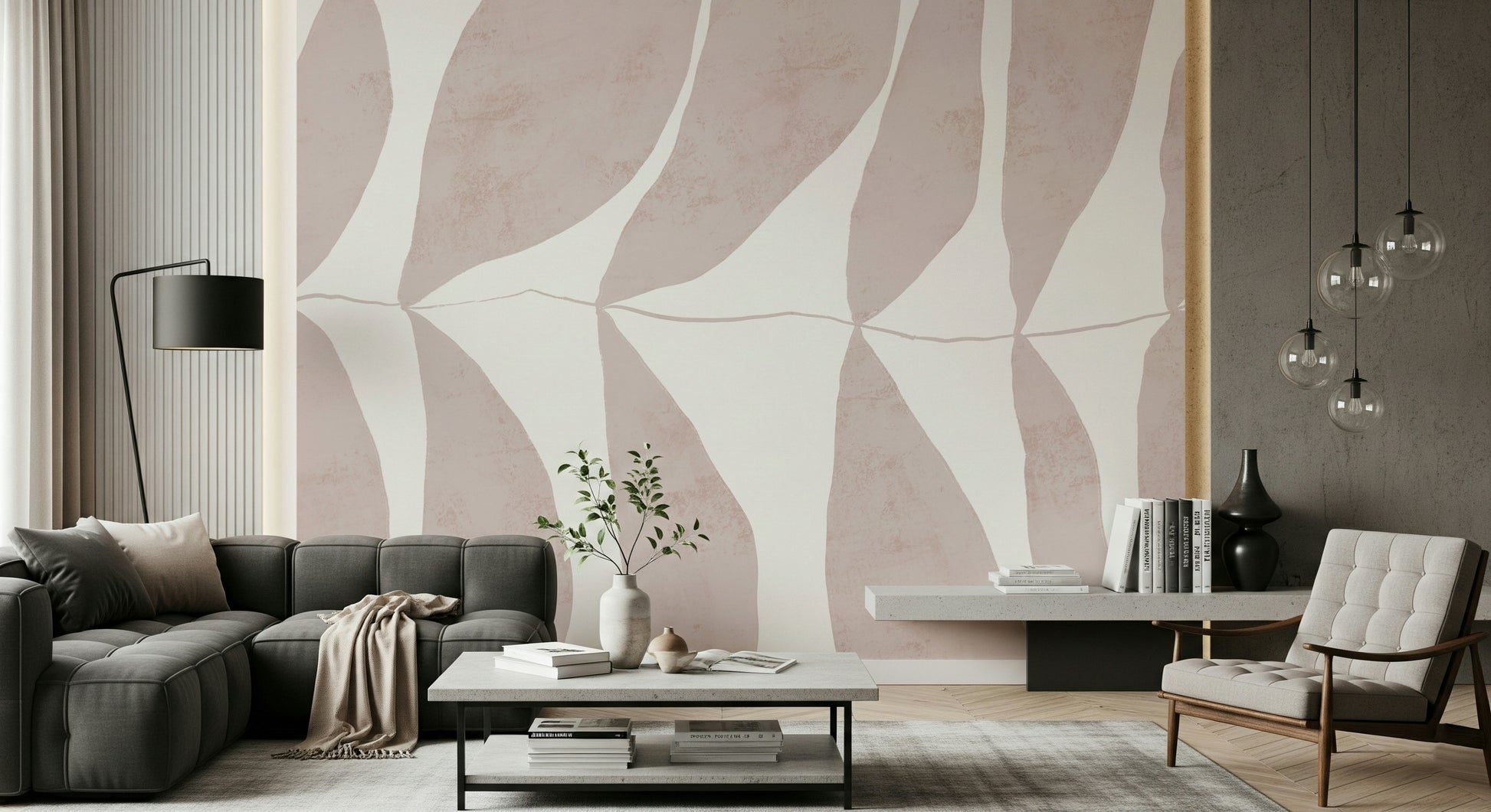 A classic soft floral wallpaper for walls.