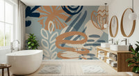 A serene abstract paint wall mural for your decor.
