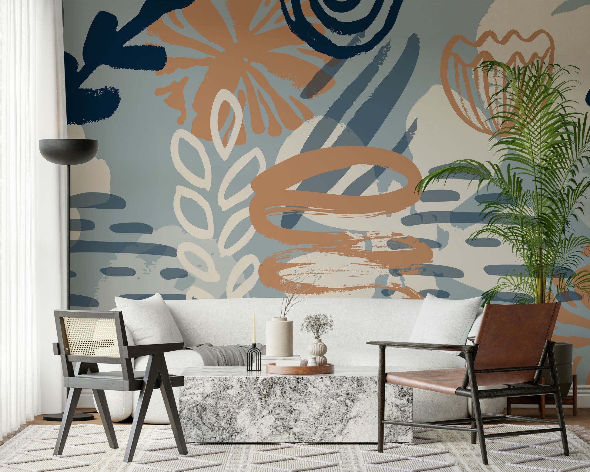 A classic abstract design wallpaper for walls.