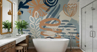 A beautiful wide-angle wall mural of abstract motion.