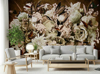 An artistic nature inspired mural for home decor.