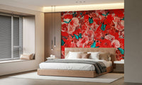A classic soft floral wallpaper for walls.