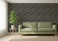 A beautiful modern art wall mural for a living room.