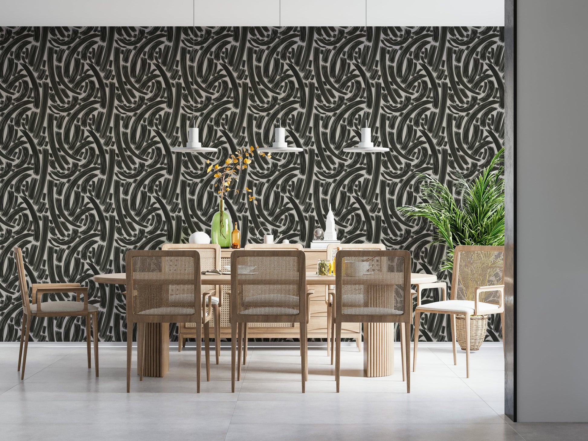 A classic abstract line wallpaper for walls.