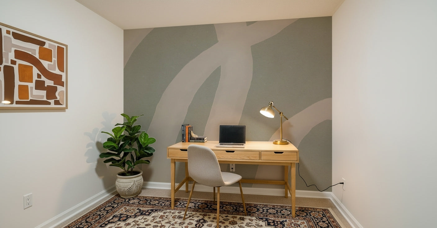 A serene subtle pattern wall mural for your decor.